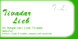 tivadar lieb business card